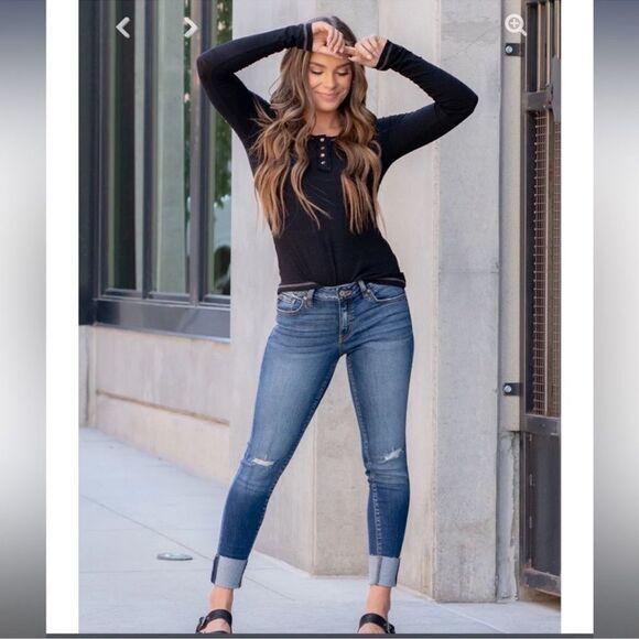 KanCan Low Rise Super Skinny Distressed Jeans Size 9 28 KC8245D - Picture 1 of 14